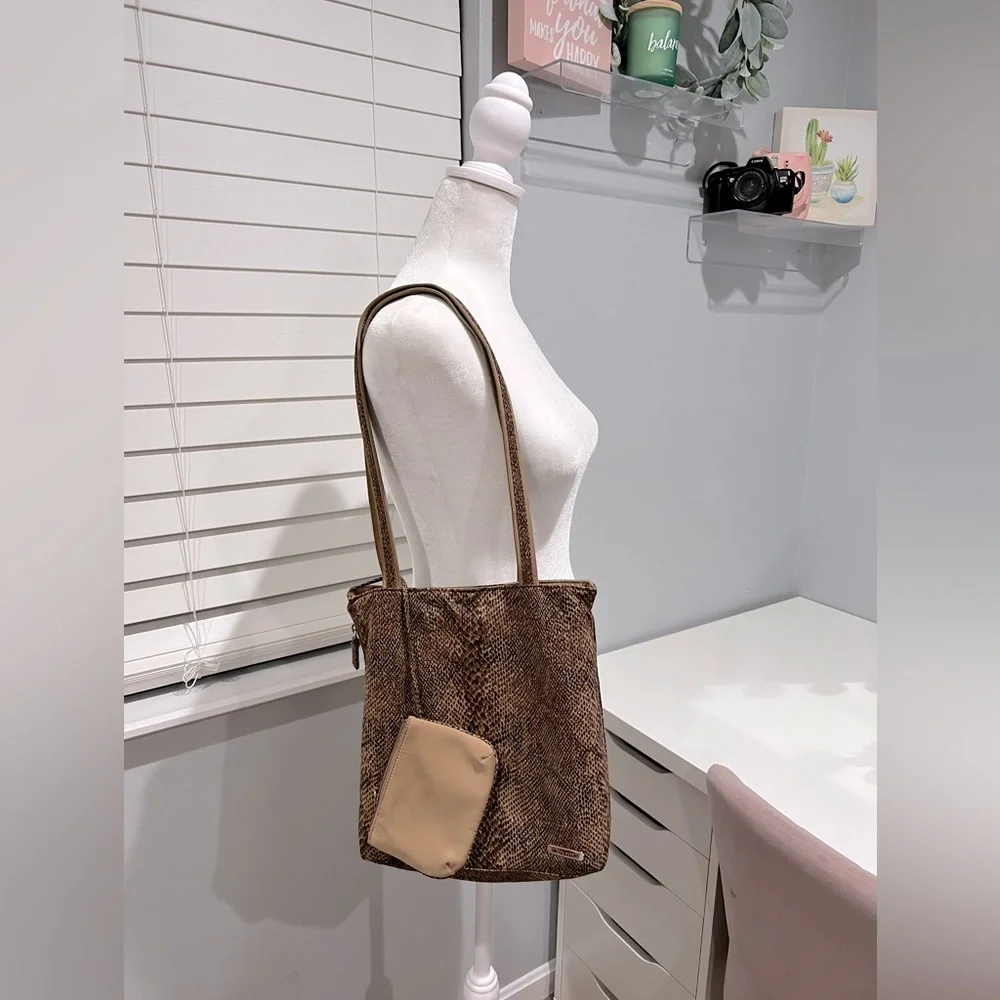 Nine West‎ Vintage Y2K Animal Print Tote with Small Wallet